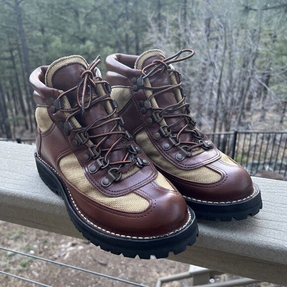 Danner x Eddie Bauer Hiking Boots Brown Leather/Canvas Gore-Tex Vibra Size 7